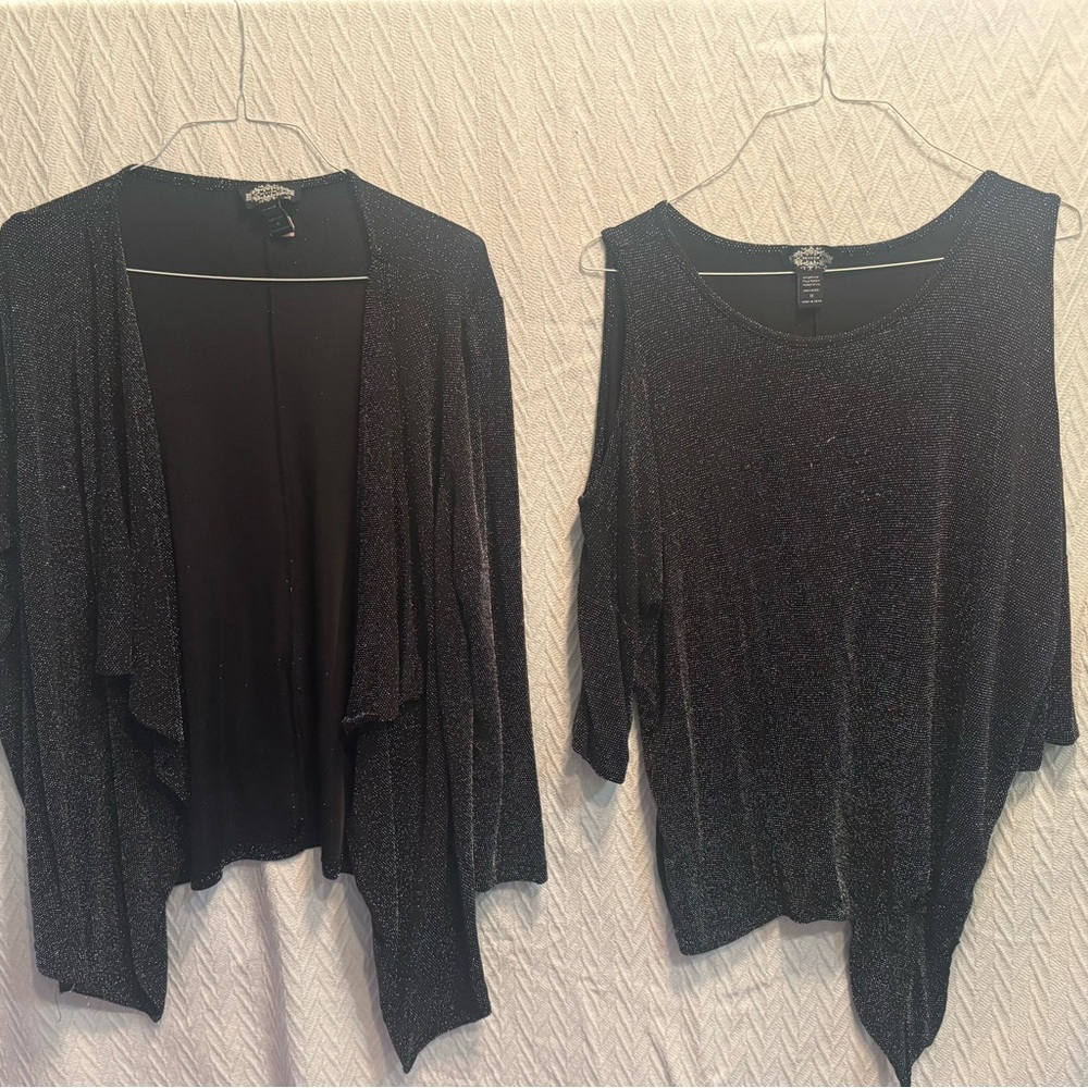 Olivers Black Shimmer Women's Cardigan Set
